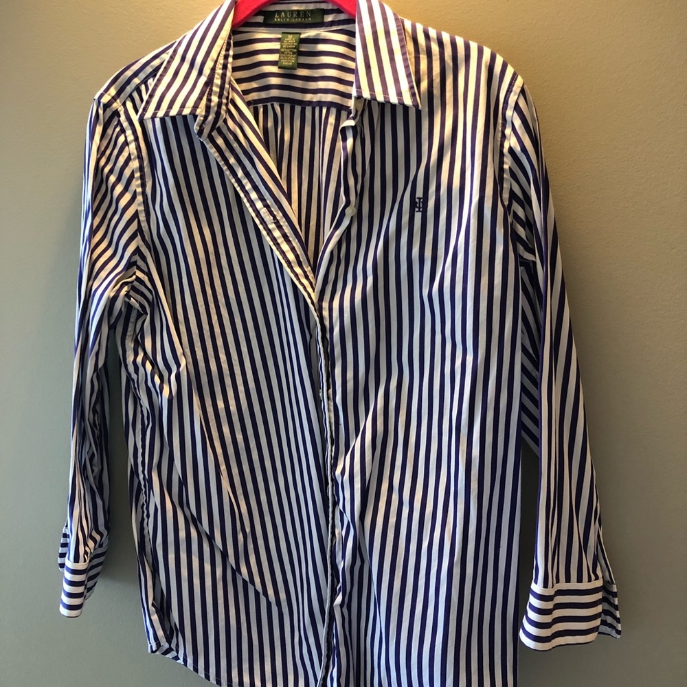 Ralph Lauren 3/4 Length Button Down Dress Shirt